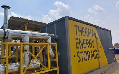 Brenmiller's thermal energy storage unit at the Fortlev company in Brazil. (Courtesy: Fortlev)