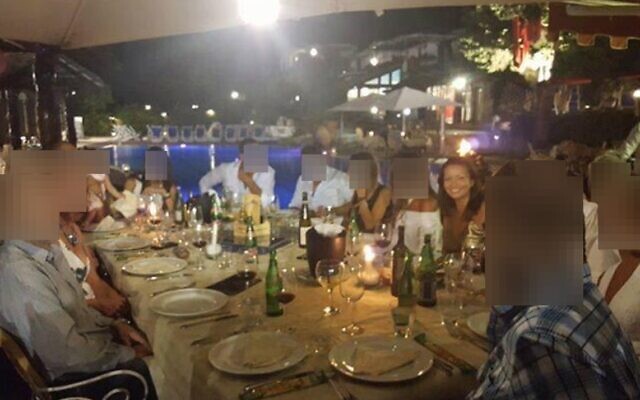 'Maria Adela' at a dinner in 2016 in a photo she posted to Facebook.