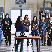 From 'Cinema Sabaya,' about eight Arab and Jewish women in a film workshop, now up for 12 Ophir Awards in the upcoming September 18 ceremony (Courtesy Ella Barak)