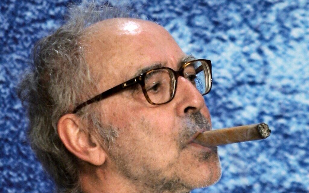 In this file photo taken on May 18, 2004 Franco-Swiss film director Jean-Luc Godard attends a press conference for his film "Notre Music" during the 57th Cannes Film Festival in Cannes. (BORIS HORVAT / AFP)