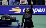 Serena Williams of the United States thanks the fans after being defeated by Ajla Tomlijanovic of Australia during their tennis match in the 2022 US Open at USTA Billie Jean King National Tennis Center on September 2, 2022, in New York. (Matthew Stockman/Getty Images/AFP)
