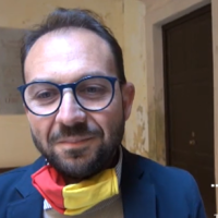 Calogero Pisano, of the far-right Brothers of Italy (FDI) party. (YouTube screenshot; used in accordance with Clause 27a of the Copyright Law)