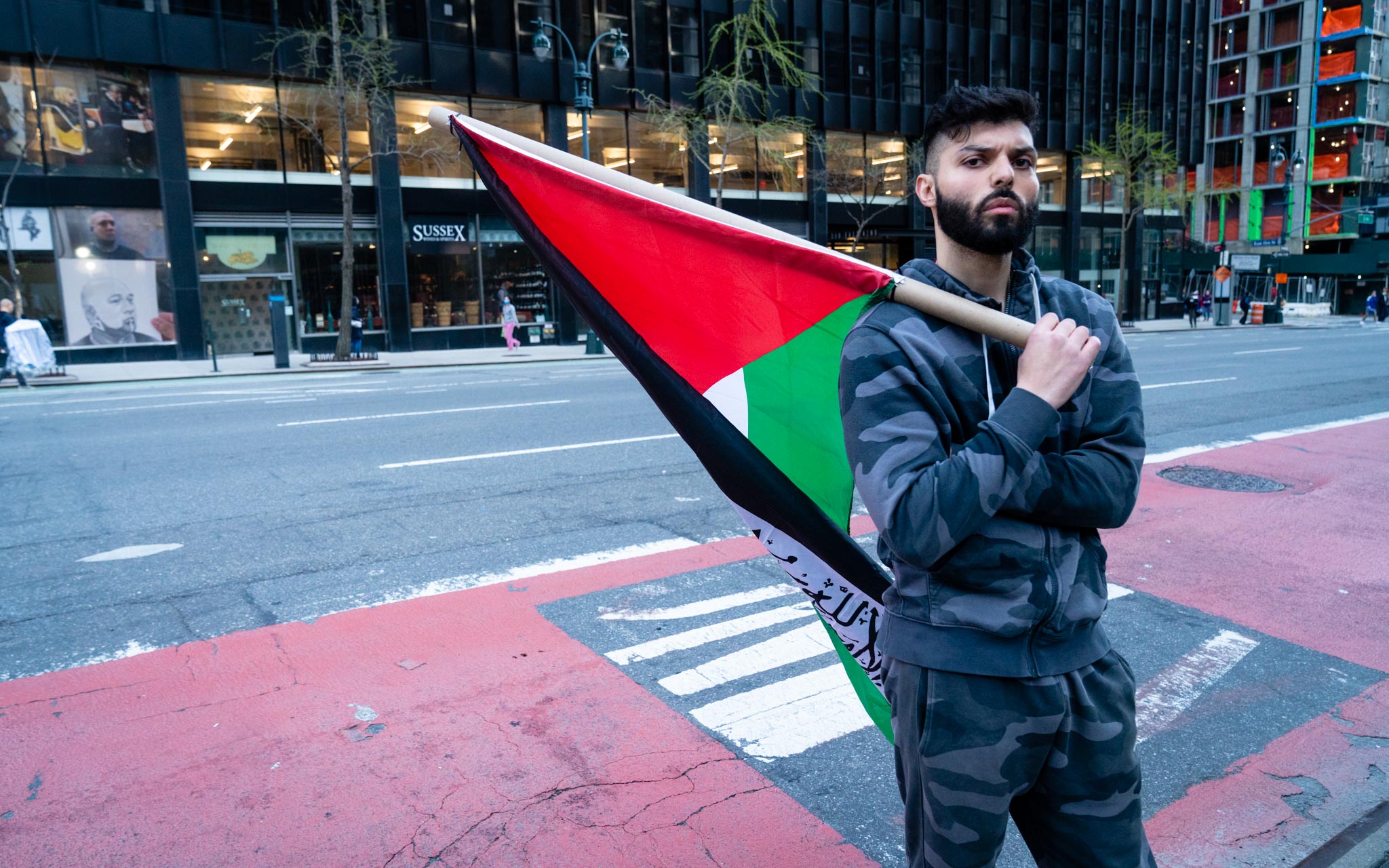 Pro-Palestinian activist went looking to beat Jews at NYC Israel rally photo