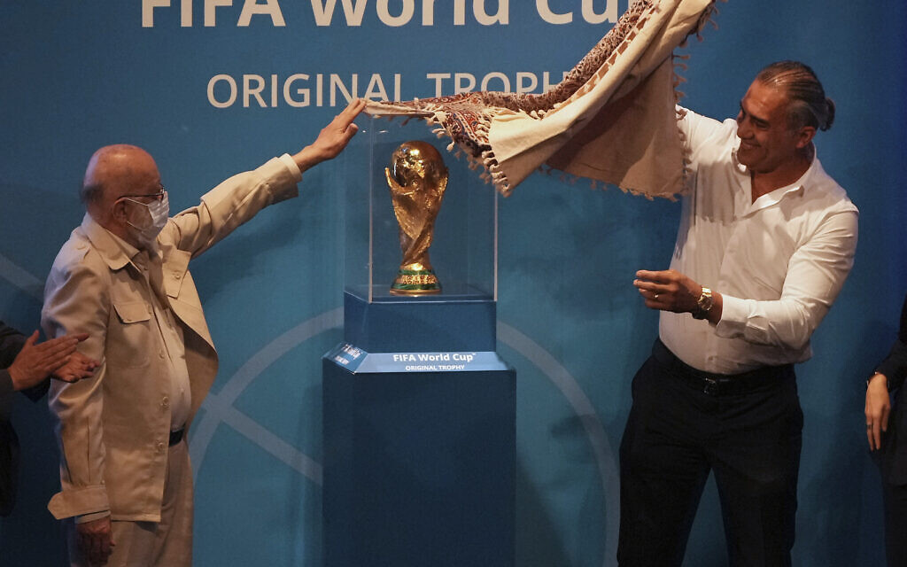 FIFA World Cup: Iran displays trophy for 1st time