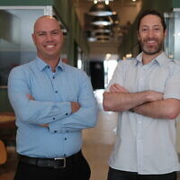 BreezoMeter CEO Ran Korber, left, and Emil Fisher, CTO. (Yariv Eldad)