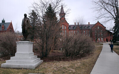 The campus of the University of Vermont in Burlington, Vermont, March 11, 2020. (AP Photo/Charles Krupa)