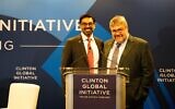 WHO Foundation CEO Anil Soni with OurCrowd founder and CEO Jon Medved, September 2022. (Aurelio Di Muzio)