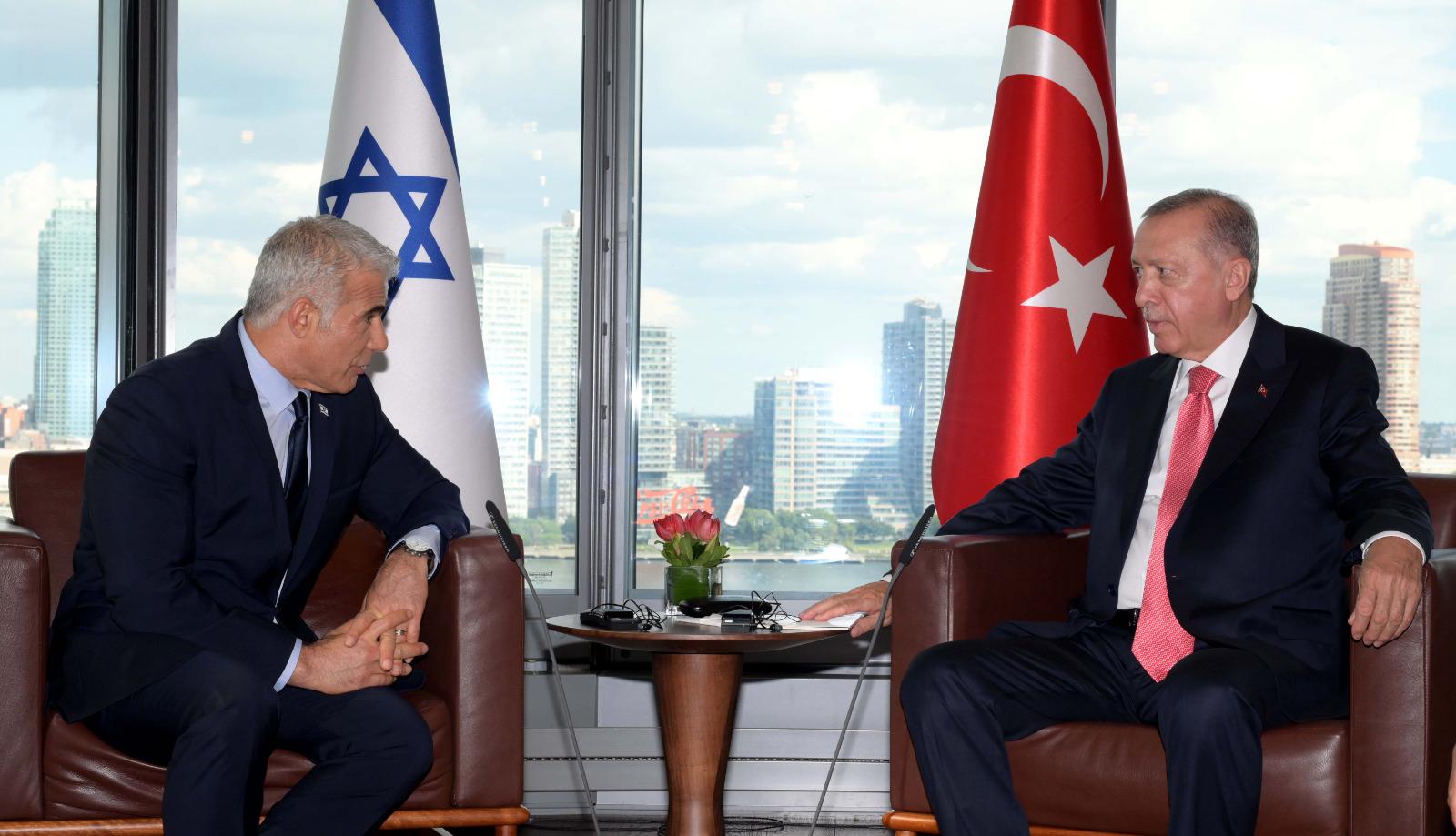 Lapid hails mended Turkey ties in first meet between Erdogan, Israeli PM  since 2008 | The Times of Israel