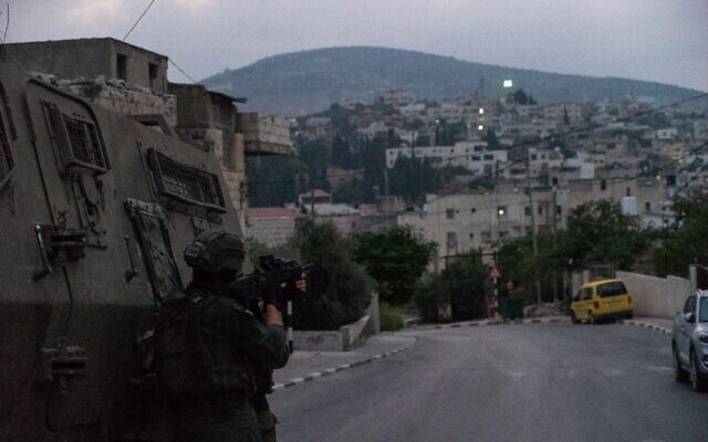 Israeli soldiers operate in the West Bank, September 1, 2022. (Israel Defense Forces)