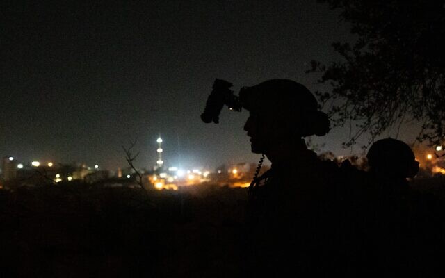 File: Israeli soldiers operate in the West Bank, September 2, 2022. (Israel Defense Forces)