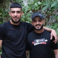 Ibrahim Nabulsi (L) and Musab Shtayyeh in an undated photo (Courtesy)