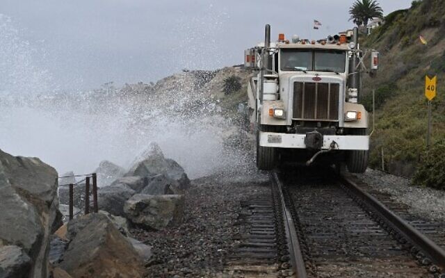 Seashores, properties and railways are disappearing into rising seas in California