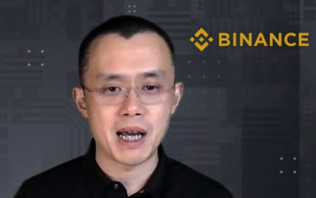 Binance CEO Changpeng Zhao answers a question during a Zoom meeting interview with The Associated Press on November 16, 2021.  (AP Photo, File)