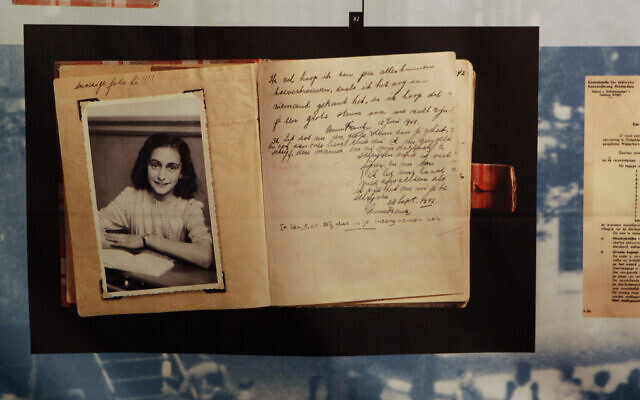 File: A photo of Anne Frank is displayed at the opening of the exhibition: "Anne Frank, a History for Today," at the Westerbork Remembrance Centre in Hooghalen, northeast Netherlands, June 12, 2009. (AP Photo/Bas Czerwinski)
