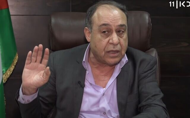Ibrahim Ramadan, governor of Nablus (Youtube screenshot, Kan TV)