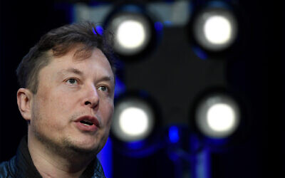 Elon Musk speaks at the SATELLITE Conference and Exhibition in Washington on March 9, 2020. (AP Photo/Susan Walsh, File)