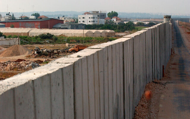 Illustrative: The West Bank security barrier is seen near the Palestinian city of Qalqilya. (Flash90)