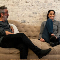 Sarah Silverman (right) is one of several Jewish stars who feature in David Baddiel's documentary 'Jews Don't Count,' which discusses whether Jews lack allies in progressive spaces. (Channel 4 via JTA)