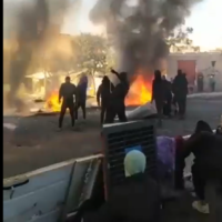 Iranians demonstrating against he Islamic regime in the city of Mahabad, West Azerbaijan Province, November 19, 2022. (Twitter video screenshot: used in accordance with Clause 27a of the Copyright Law)