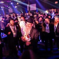 The Chabad movement's annual convention in Edison, New Jersey, November 20, 2022. (Luke Tress/Times of Israel)