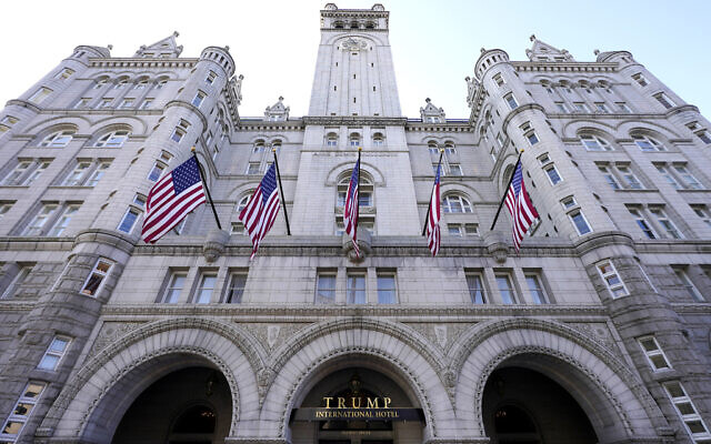 FILE - A view of the Trump International Hotel is seen on March 4, 2021, in Washington. (AP Photo/Julio Cortez, file)