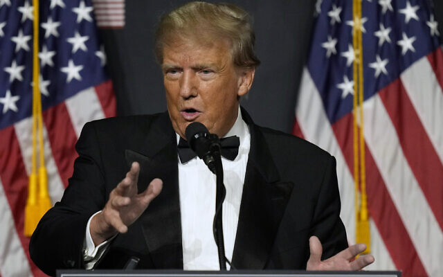 Former President Donald Trump speaks at Mar-a-Lago, November 18, 2022 in Palm Beach, Florida. (AP Photo/Rebecca Blackwell)
