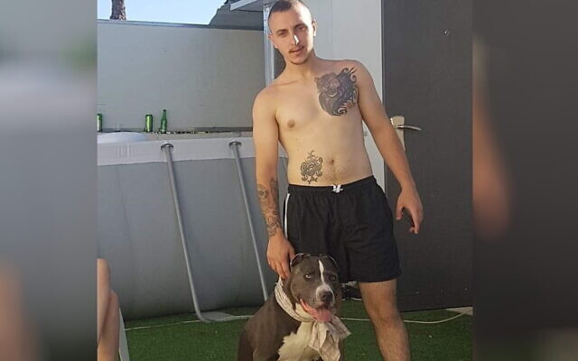 Adi Mizrahi, suspected of stabbing Yuri Volkov to death in Holon, in an undated social media picture. (Used in accordance with Clause 27a of the Copyright Law)