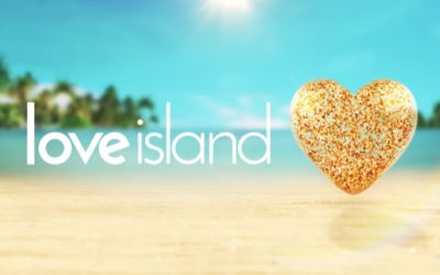 The logo of the original UK version of dating game show "Love Island." (ITV2)