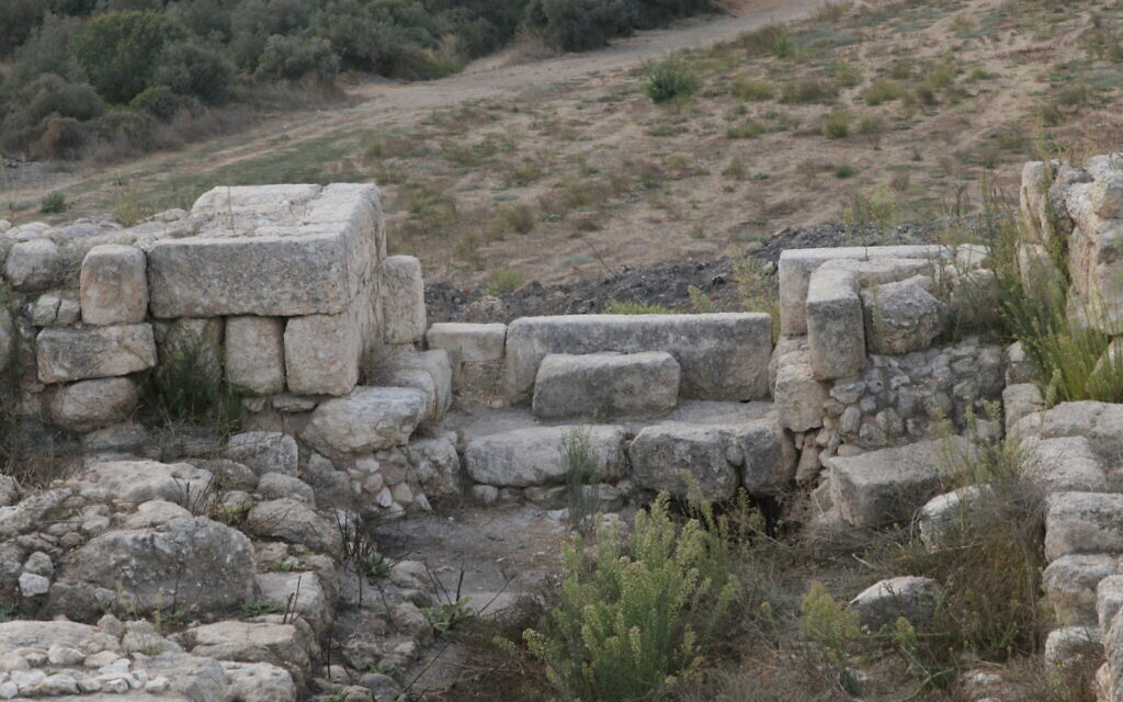 Remains of a gate dating back to King Solomon's time at Tel Gezer. (Shmuel Bar-Am)