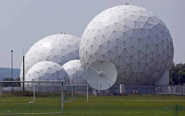 This file photo from July 8, 2013, shows the BND monitoring base in Bad Aibling, near Munich, Germany. (AP Photo/Matthias Schrader, File)