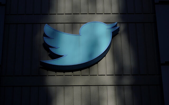 FILE - A sign at Twitter headquarters is shown in San Francisco, November 18, 2022. (AP Photo/Jeff Chiu, File)