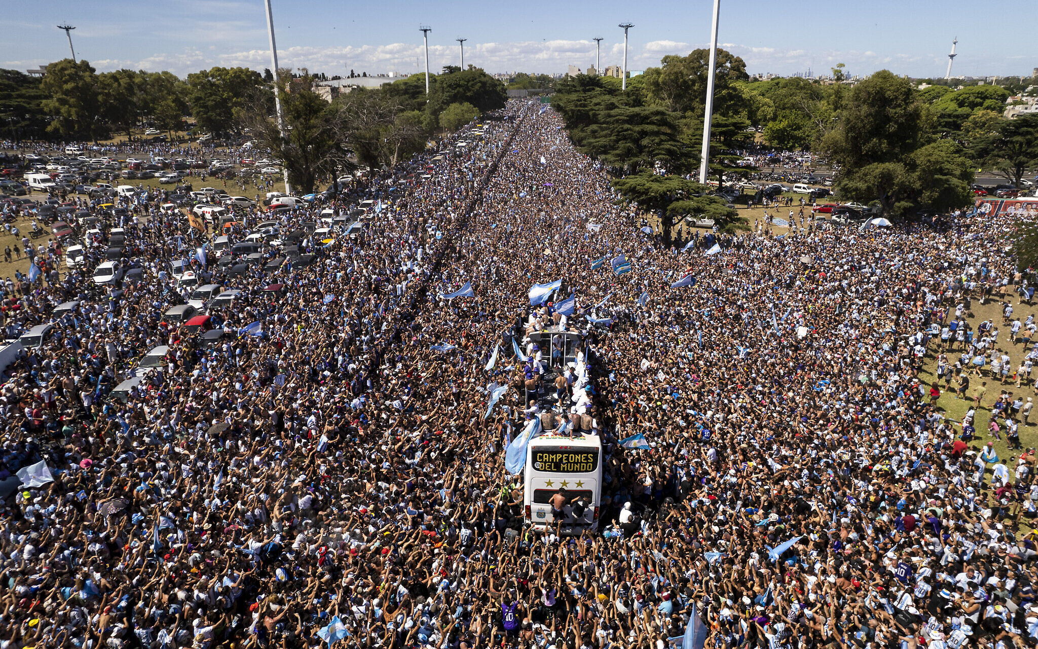 Argentina's World Cup parade abandoned after millions jam streets to
