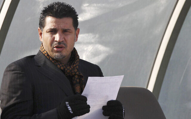 Former Iran's national soccer team coach Ali Daei before an Asian Cup 2011 qualifying soccer match between Iran and Singapore in Tehran, Iran, January 14, 2009. (AP Photo/Hasan Sarbakhshian, File)