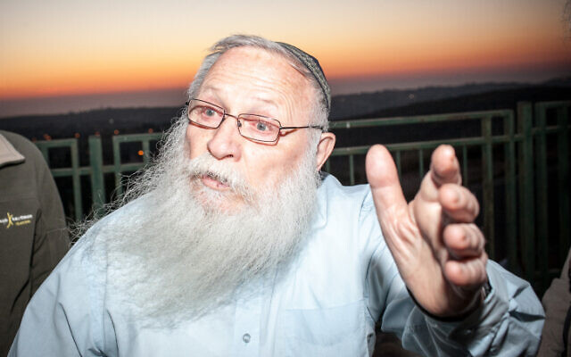 Rabbi Chaim Druckman seen in the Beit El settlement, May 08, 2012 (Noam Moskowitz/FLASH90)