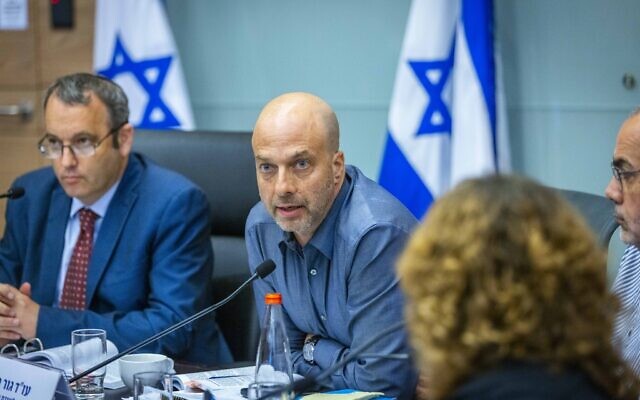 Knesset legal adviser Gur Blai attends a committee meeting on June 26, 2022. (Olivier FItoussi/Flash90)