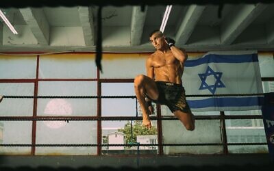 Israeli MMA athlete Natan Levy training in Israel in 2022. (Aviv Tal)