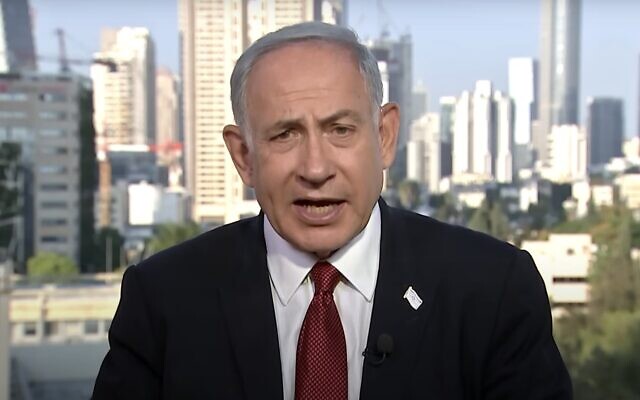 Screen capture from video of presumed incoming prime minister Benjamin Netanyahu during an interview with NBC's 'Meet the Press,' December 4, 2022. (YouTube. Used in accordance with Clause 27a of the Copyright Law)