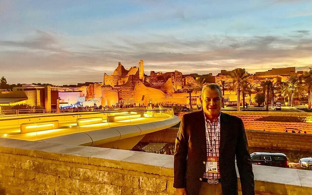 Joseph Fischer in Saudi Arabia for the World Travel and Tourism Council global summit in December 2022. (Courtesy)