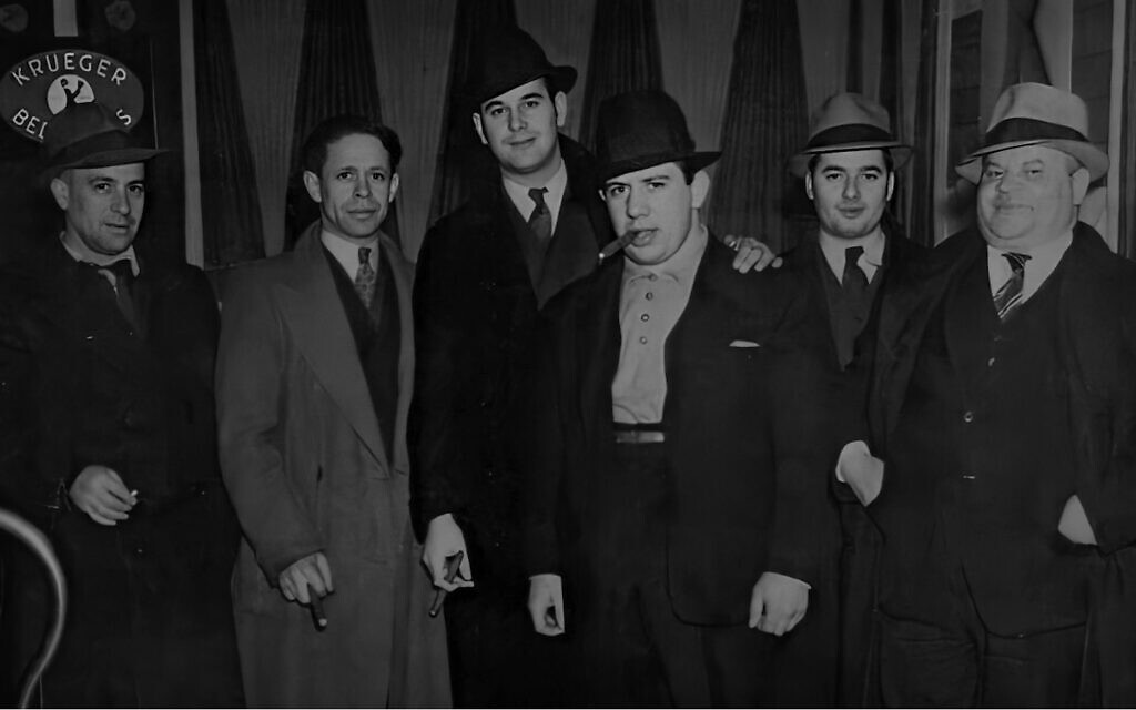 An undated photo of Barney Sugerman, center, and the Newark Minute Men. (Courtesy)