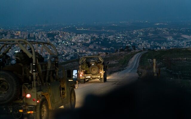 Israeli troops operate in the West Bank, early December 20, 2022. (Israel Defense Forces)