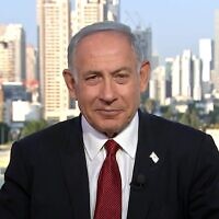 Prime minister-designate Benjamin Netanyahu during an interview on NBC's "Meet the Press" on December 4, 2022. (Screen capture/Twitter)