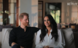 Prince Harry and Meghan Markle, Duchess of Sussex, appear in the Netflix docuseries "Harry & Meghan," launched December 8, 2022. (Netflix)