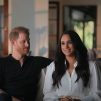 Prince Harry and Meghan Markle, Duchess of Sussex, appear in the Netflix docuseries "Harry & Meghan," launched December 8, 2022. (Netflix)