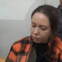 Dina Zlotnik, who was sentended to 23 years in jail, is seen in court on February 23, 2020. (Twitter/Screenshot: Used in accordance with Clause 27a of the Copyright Law)