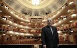 This file photo taken on September 29, 2017 shows conductor Daniel Barenboim posing for a photo at the State Opera in Berlin (Odd ANDERSEN / AFP)