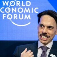 Saudi Arabia's Foreign Minister Prince Faisal bin Farhan attends a session at the World Economic Forum (WEF) annual meeting in Davos on January 17, 2023. (Fabrice Coffrini/AFP)