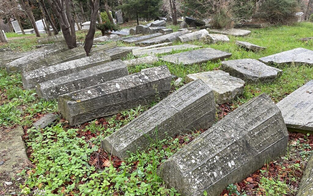 Istanbul's main Jewish cemetery is named after the neighborhood close by, Ortaköy, which is one of the swankiest neighborhoods in the city. (David I. Klein/JTA)