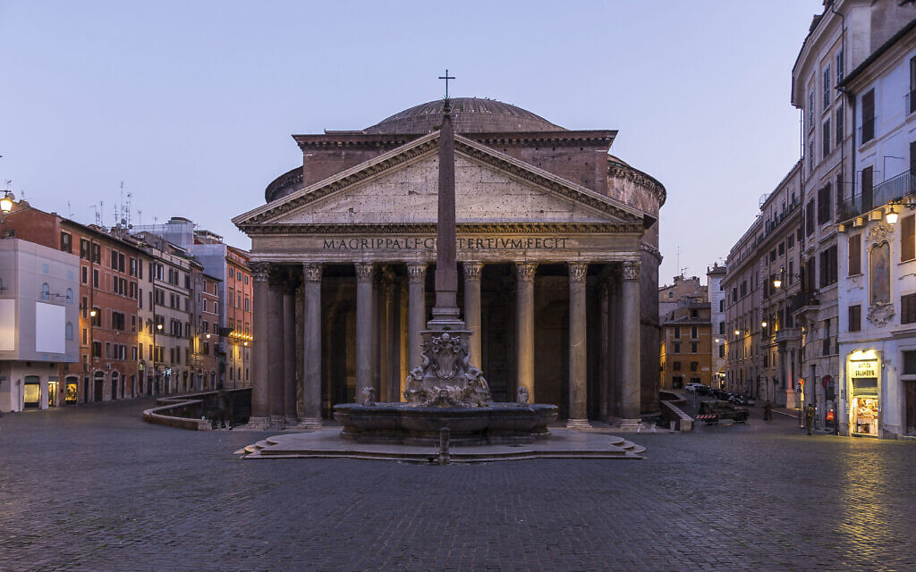 The Pantheon in Rome, March 20, 2020. (Domenico Stinellis/ AP)