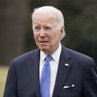 US President Joe Biden arrives on the South Lawn of the White House, in Washington, January 23, 2023. (Evan Vucci/AP)