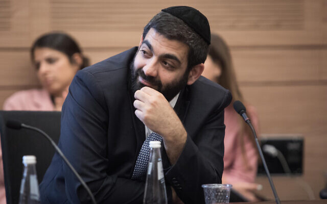 Shas party member Michael Malkieli at the Knesset in Jerusalem, May 20, 2019. (Hadas Parush/Flash90)